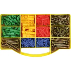 Champion GJ Grab Kit 500pc Wall plug & Screws Kit